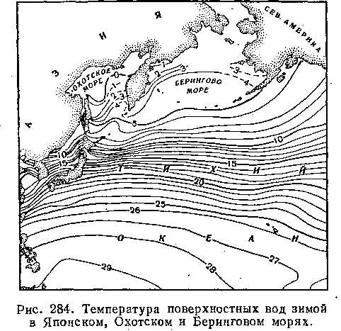 Карта температура воды японское море